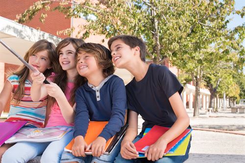 students taking a selfie